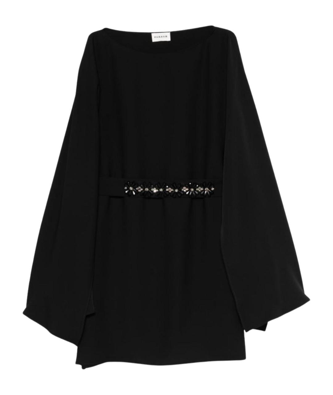 P.A.R.O.S.H. Черное полиэстеровое вечернее платье, фото 1