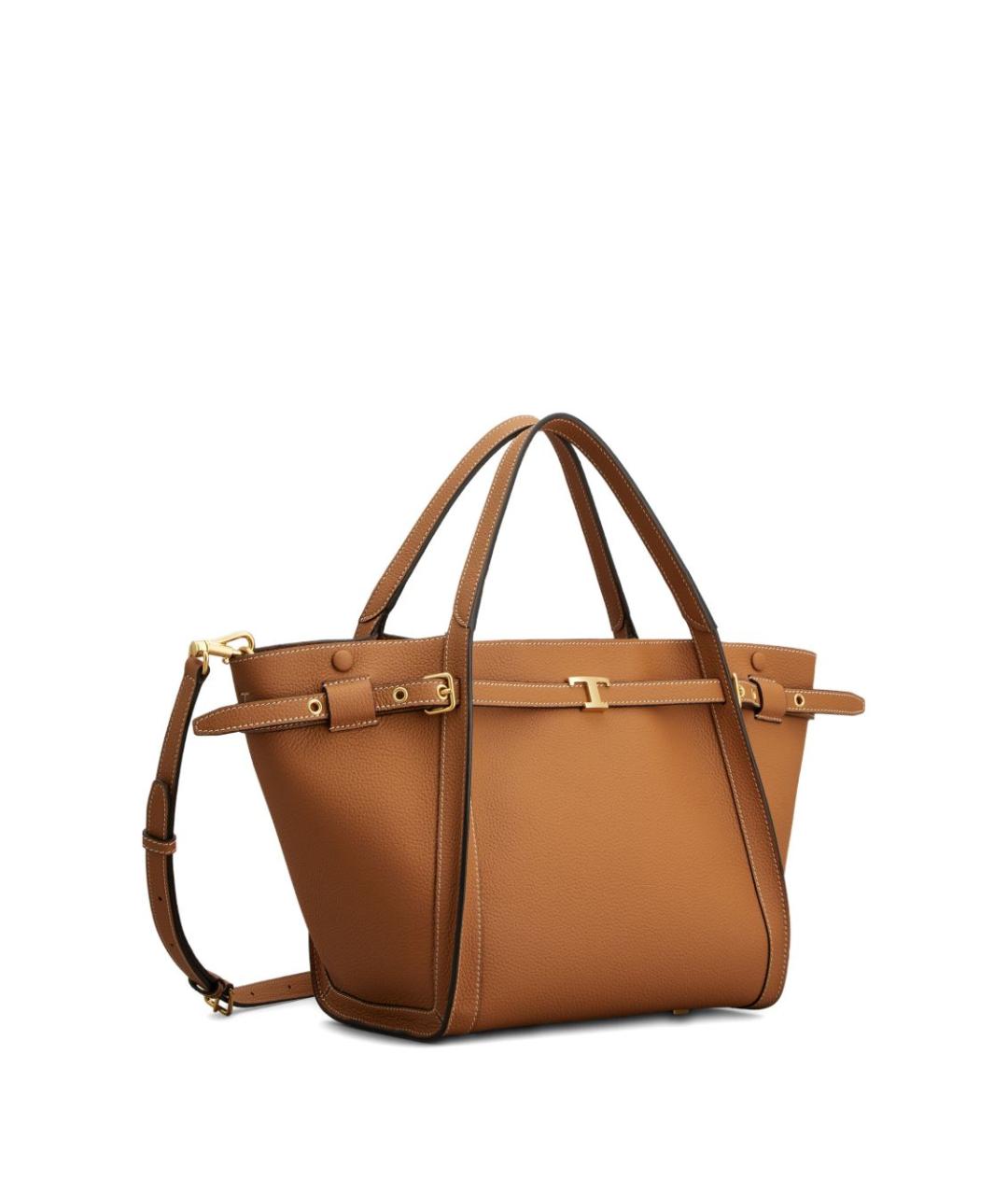 TOD'S Коричневая кожаная сумка тоут, фото 2