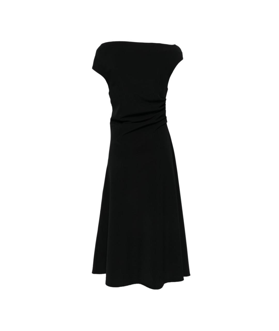 P.A.R.O.S.H. Черное полиэстеровое повседневное платье, фото 2