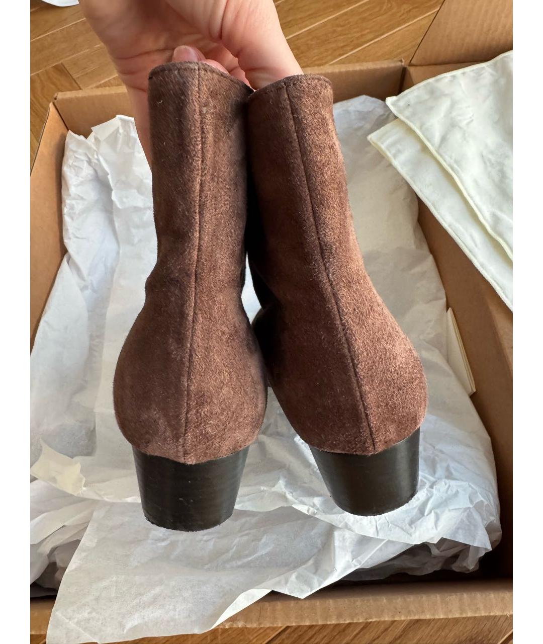 LOW CLASSIC Коричневые замшевые ботильоны, фото 4