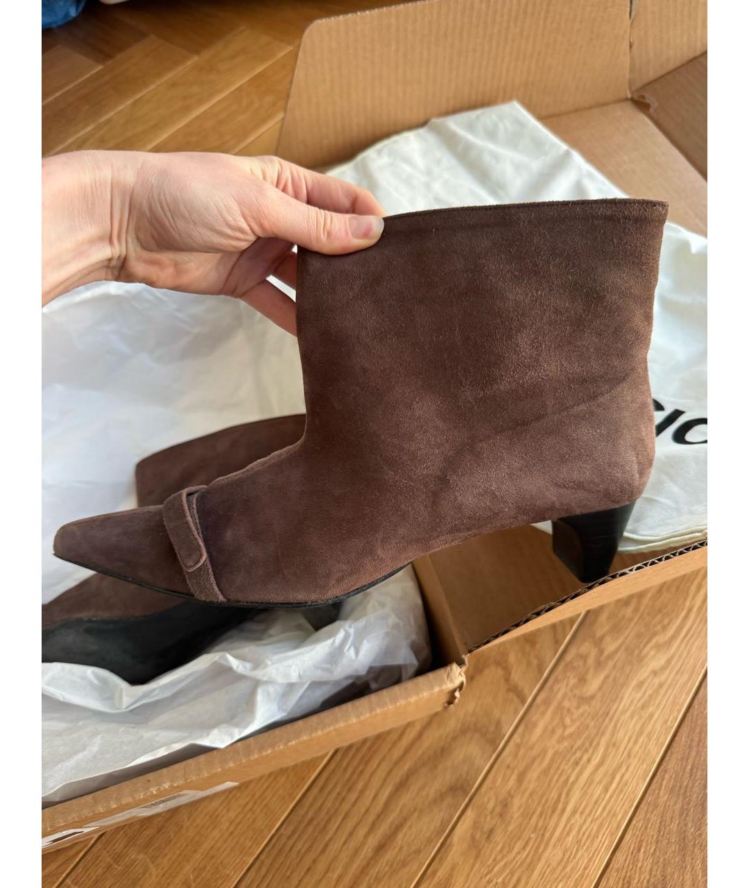 LOW CLASSIC Коричневые замшевые ботильоны, фото 9