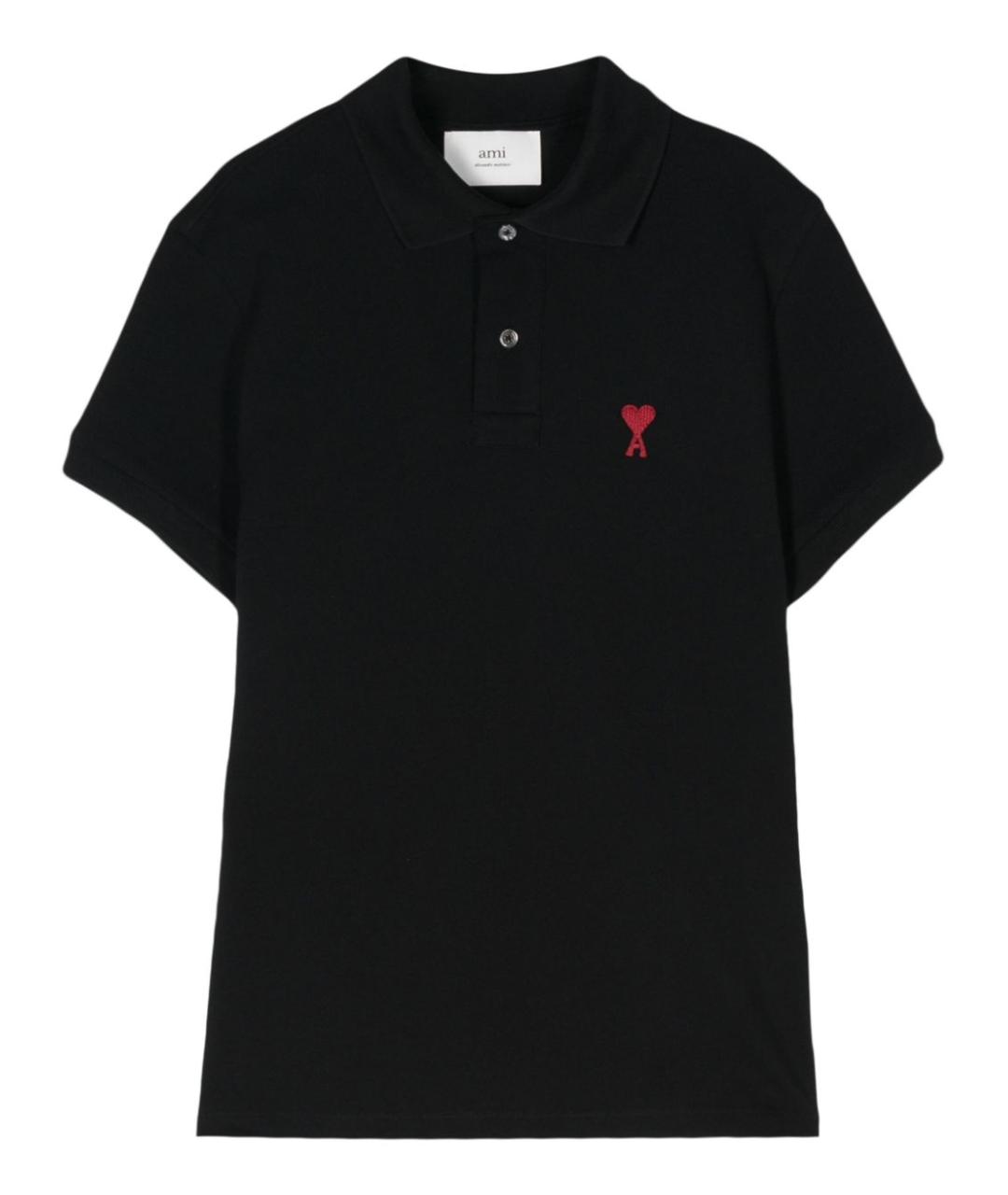 Ami Paris Черная хлопковая футболка, фото 1