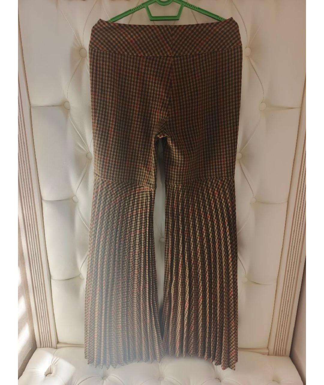 DOLCE&GABBANA Коричневые шерстяные брюки широкие, фото 2