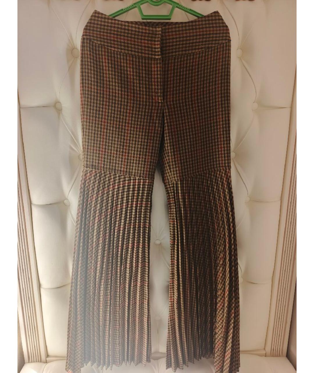 DOLCE&GABBANA Коричневые шерстяные брюки широкие, фото 7