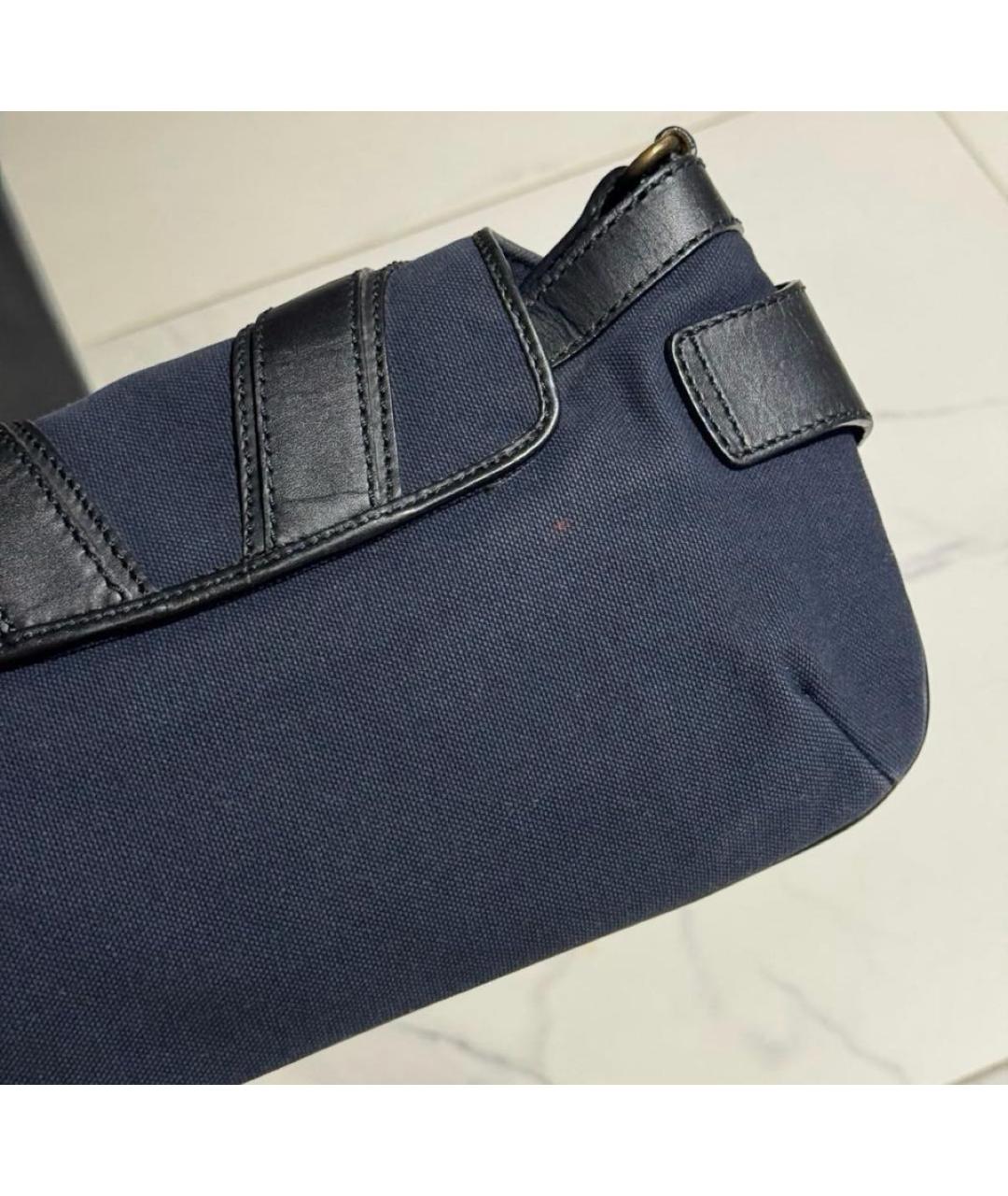 BURBERRY Темно-синяя деним сумка через плечо, фото 7