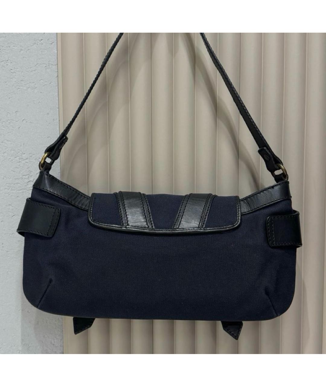 BURBERRY Темно-синяя деним сумка через плечо, фото 3