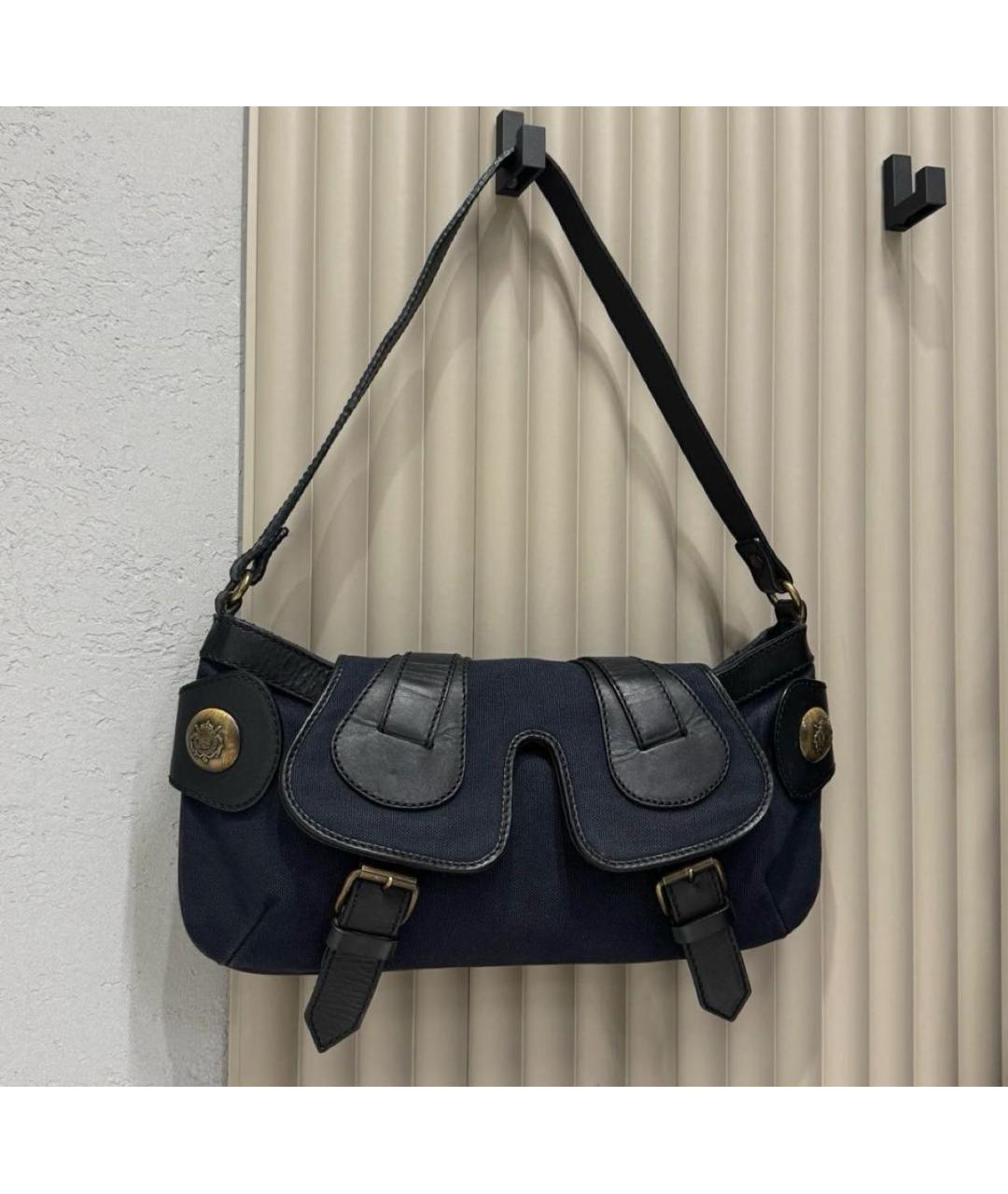 BURBERRY Темно-синяя деним сумка через плечо, фото 2