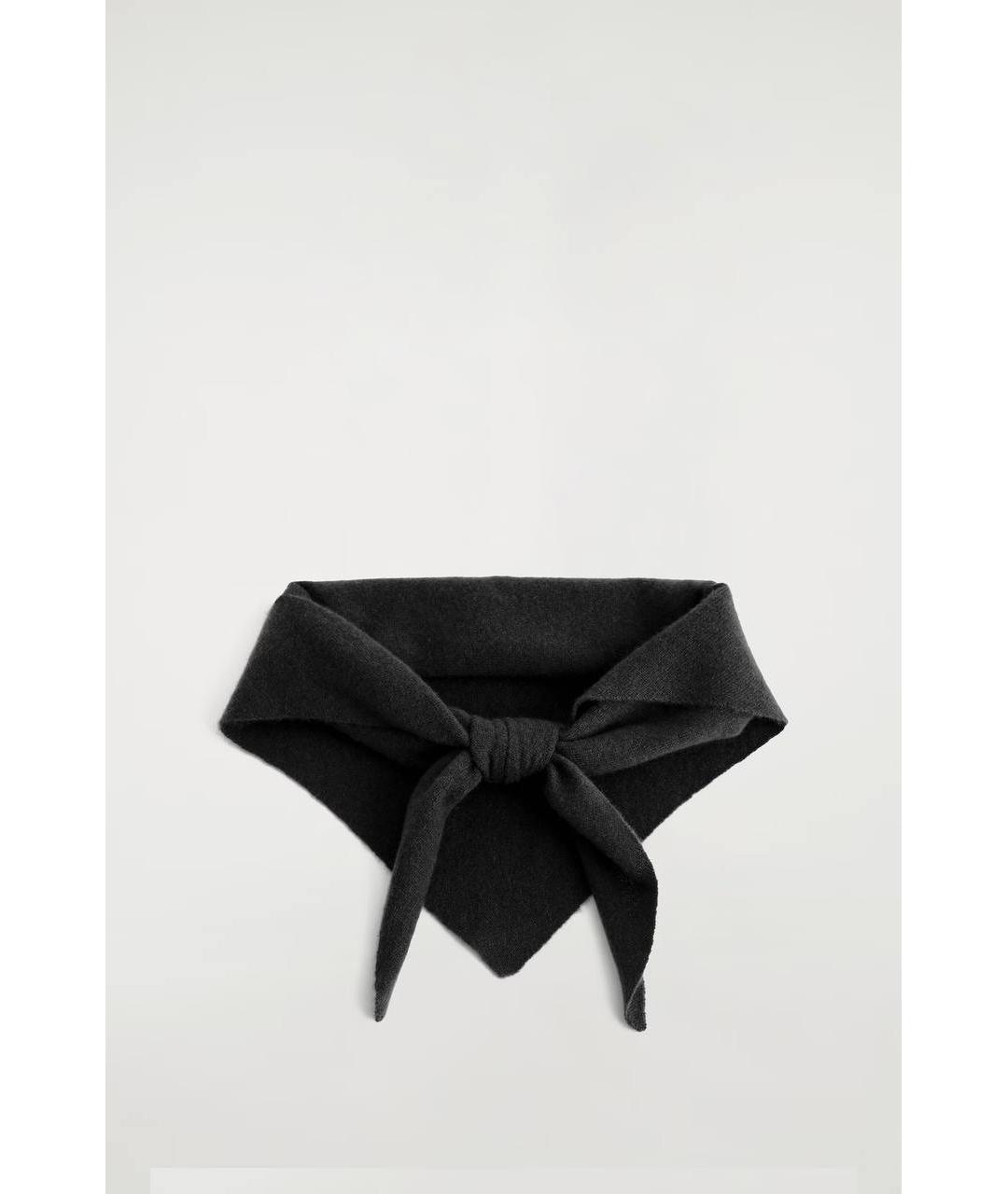 COS Черный кашемировый платок, фото 5