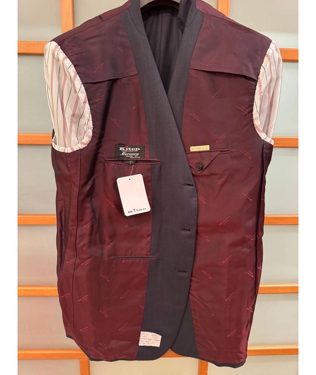 KITON Серый классический костюм, фото 7