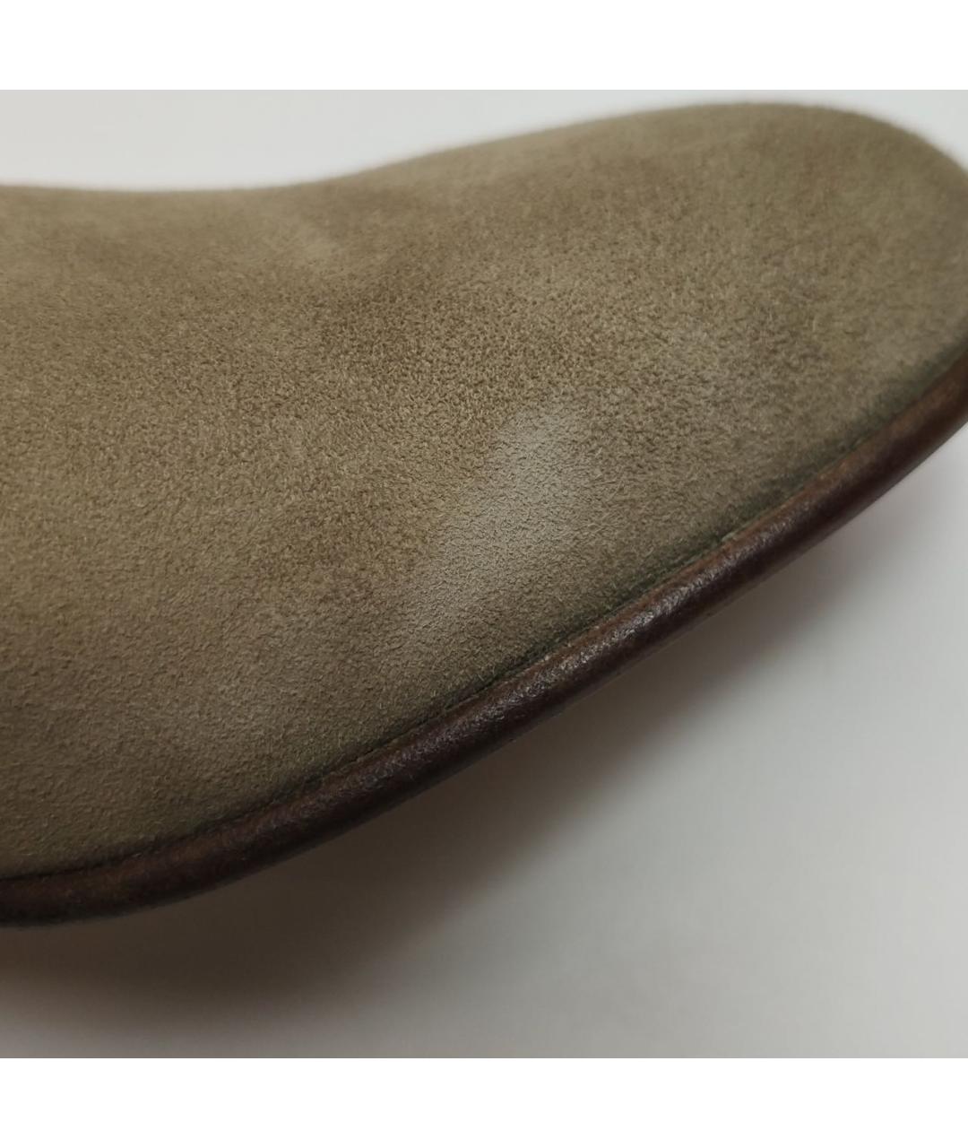 HERMES Коричневые замшевые полусапоги, фото 7