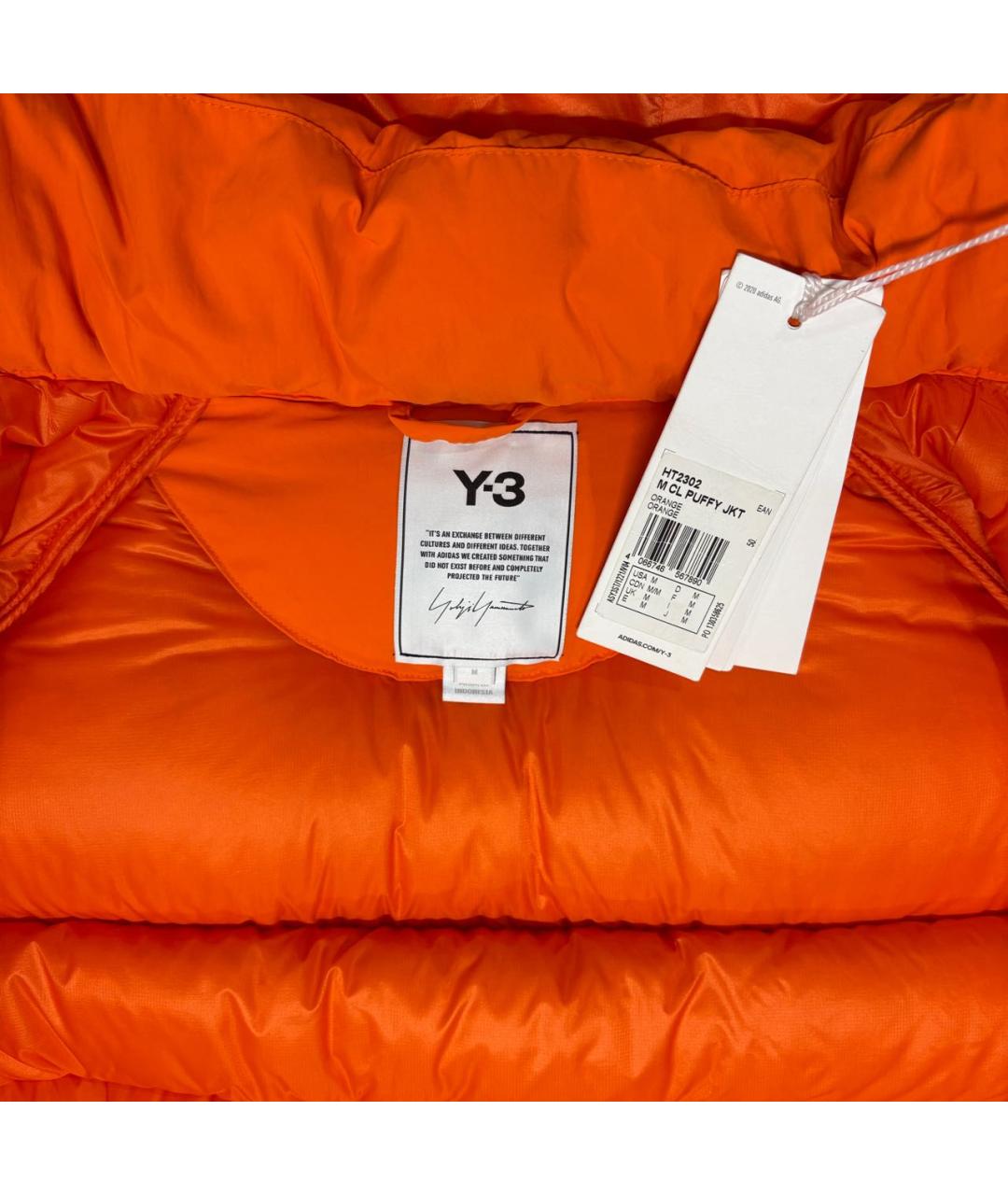 Y-3 Оранжевый синтетический пуховик, фото 6