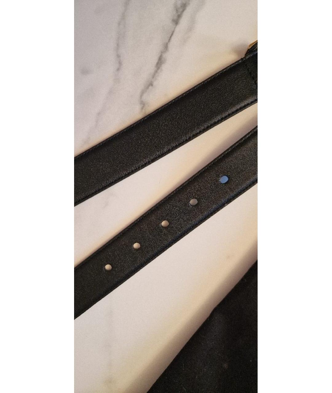 SAINT LAURENT Черный кожаный ремень, фото 6