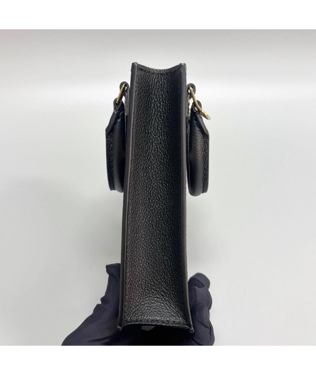 LOUIS VUITTON Черная кожаная сумка через плечо, фото 4