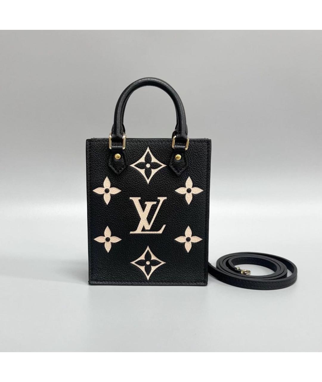 LOUIS VUITTON Черная кожаная сумка через плечо, фото 7