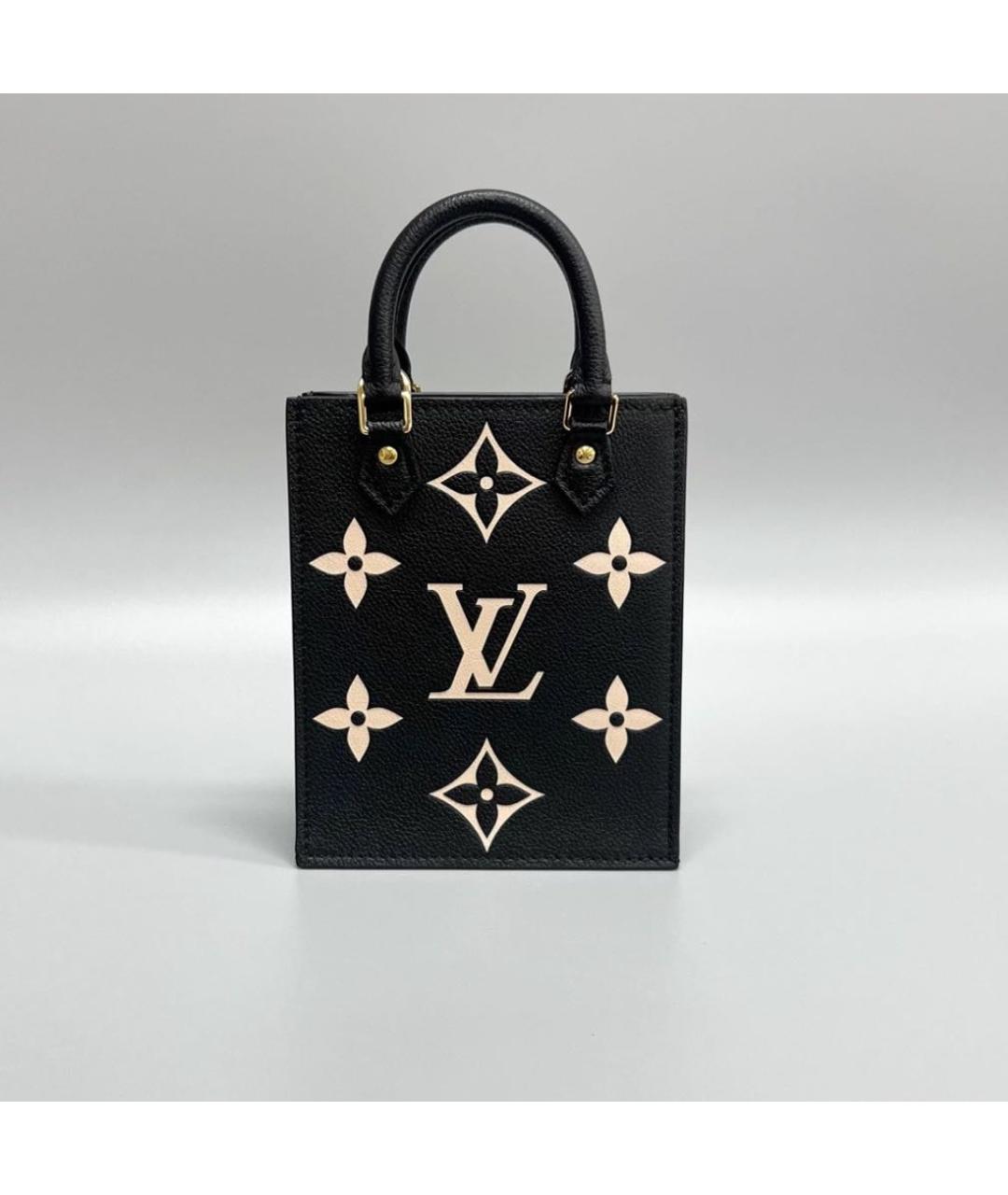 LOUIS VUITTON Черная кожаная сумка через плечо, фото 2
