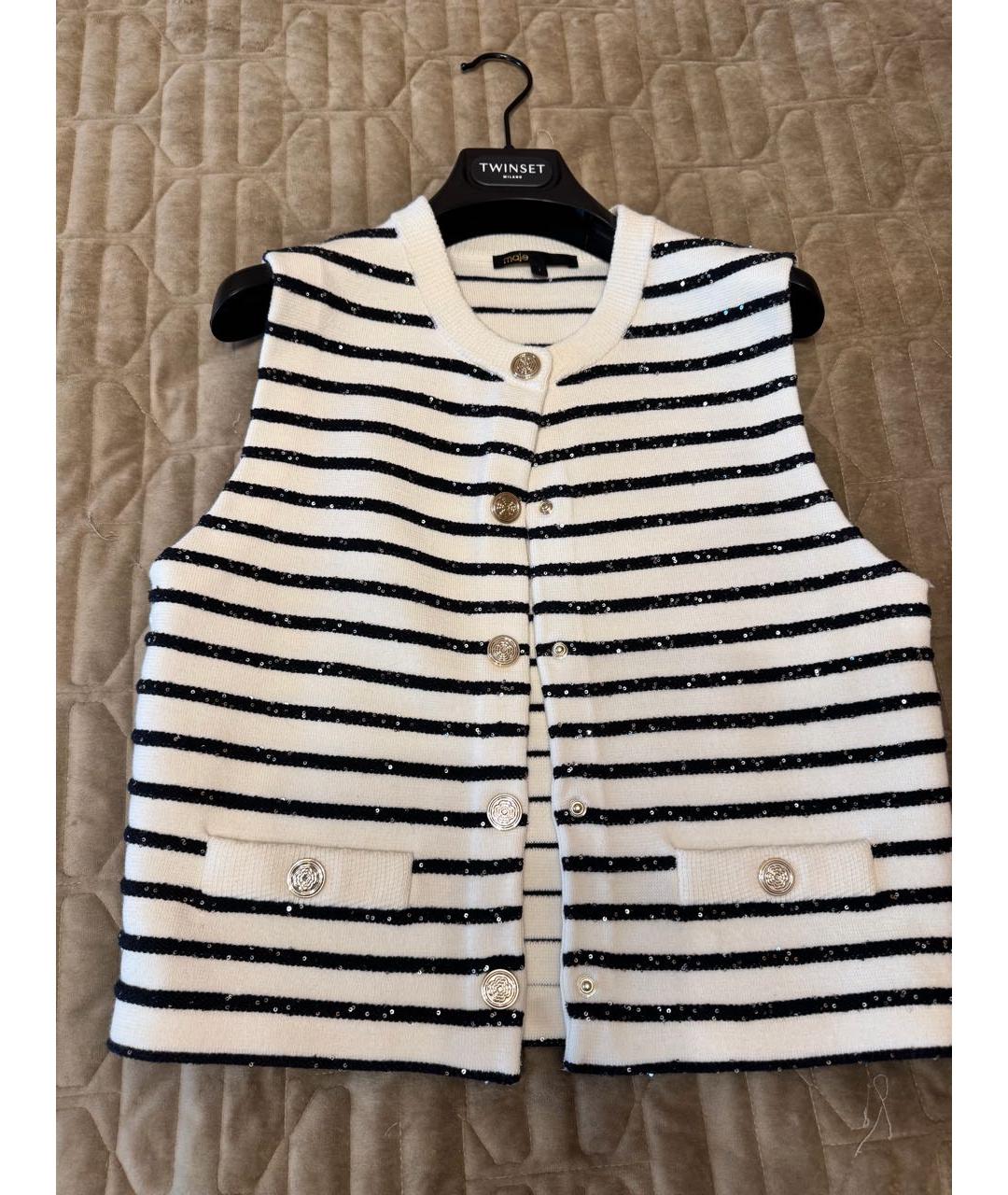 MAJE Белая вискозная жилетка, фото 7