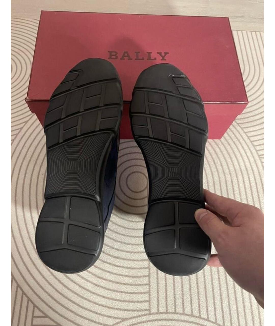 ARTIOLI Темно-синие кожаные низкие кроссовки / кеды, фото 7