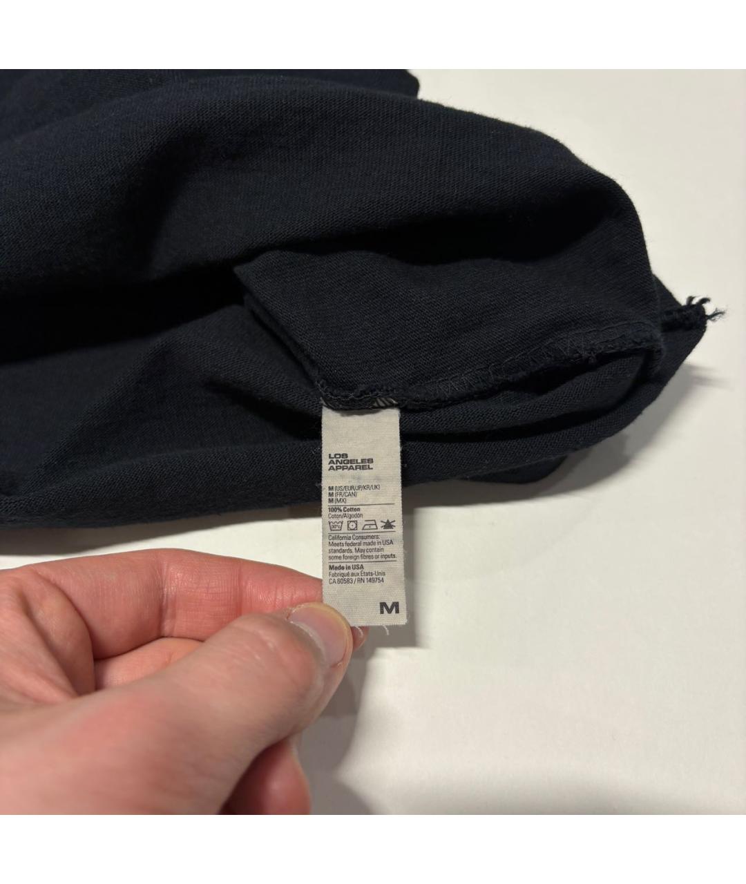 YEEZY Черная хлопковая футболка, фото 5