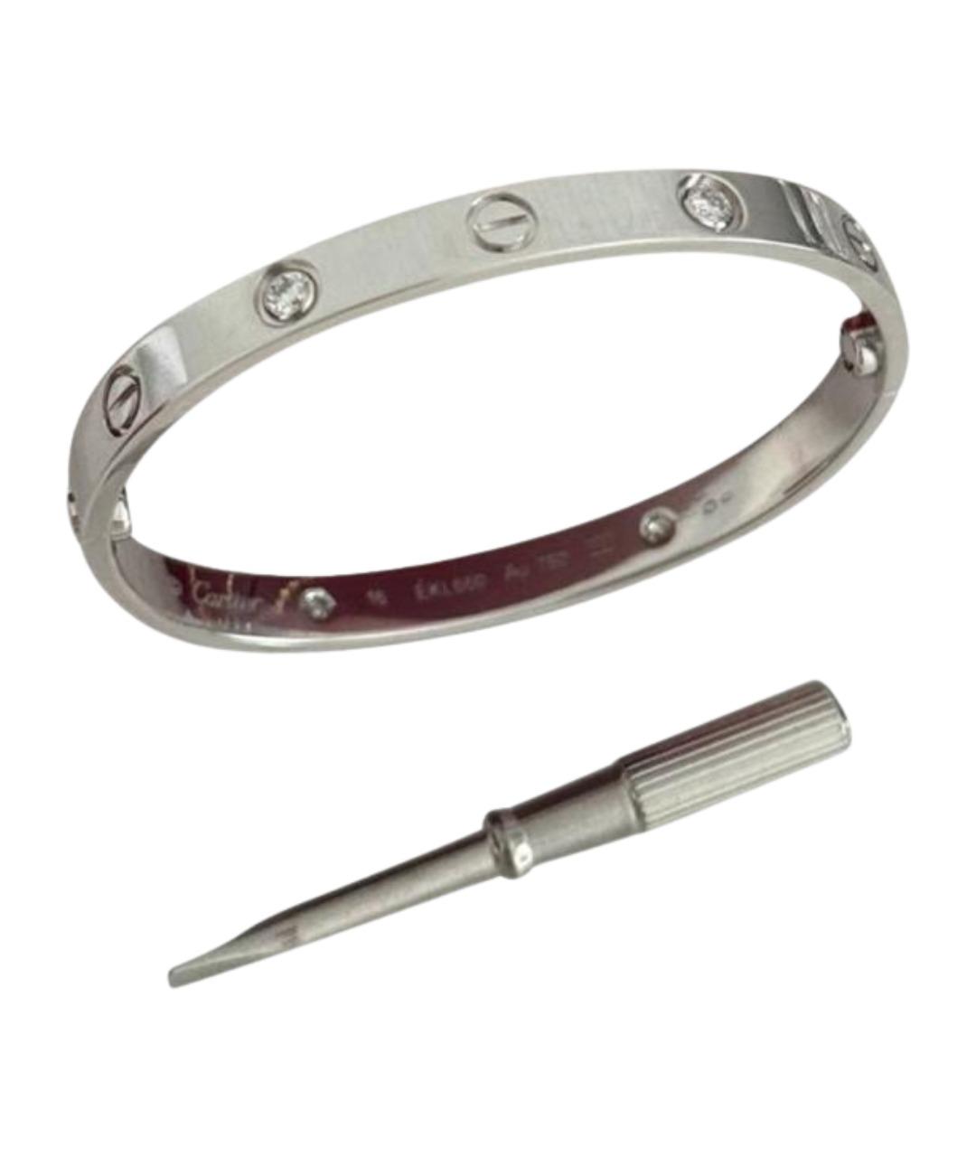 CARTIER Серебрянный браслет из белого золота, фото 1