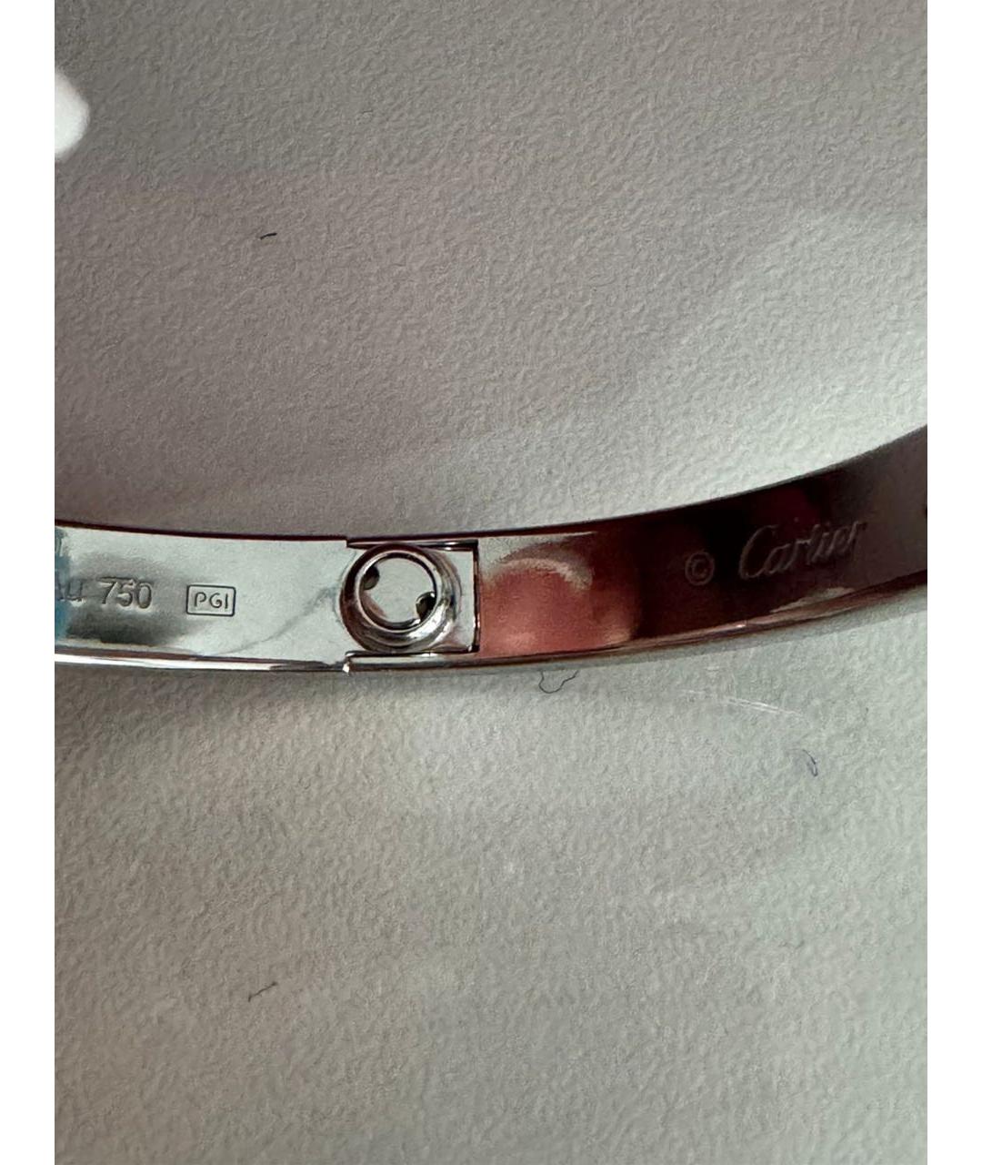 CARTIER Серебрянный браслет из белого золота, фото 3
