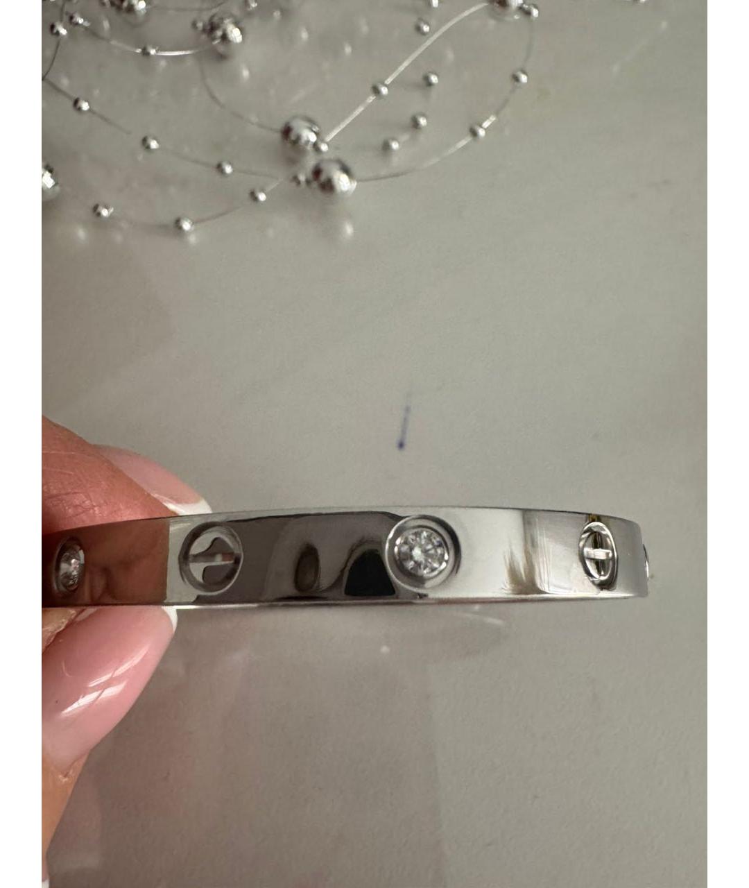 CARTIER Серебрянный браслет из белого золота, фото 2
