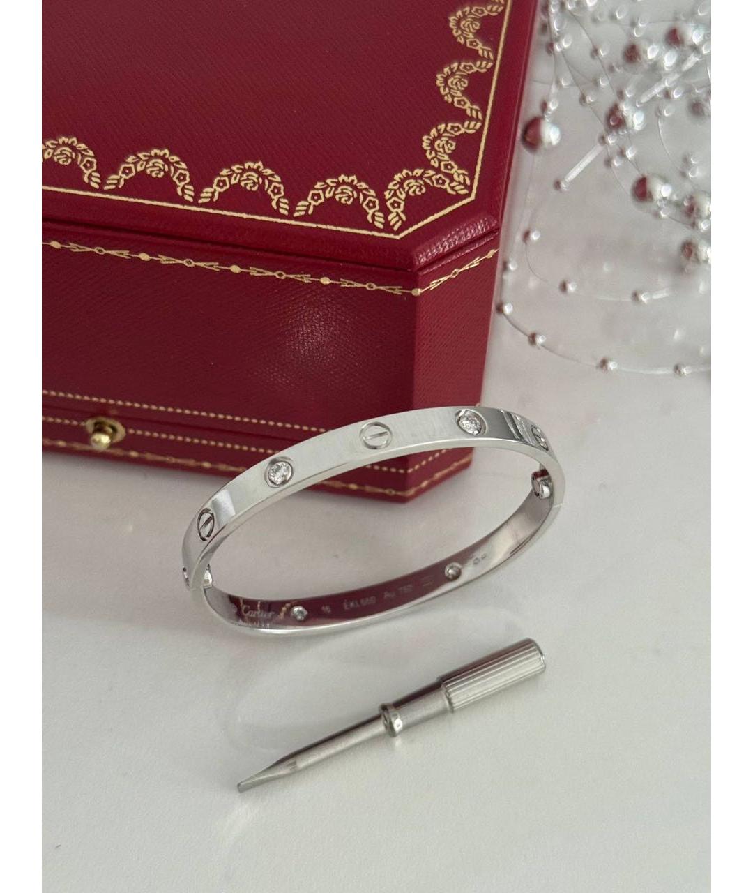 CARTIER Серебрянный браслет из белого золота, фото 5