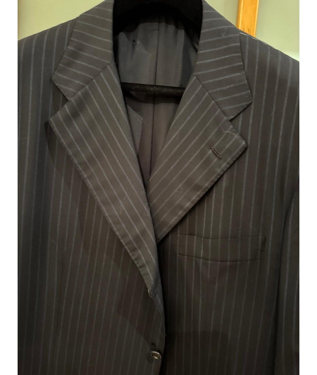 KITON Темно-синий классический костюм, фото 4