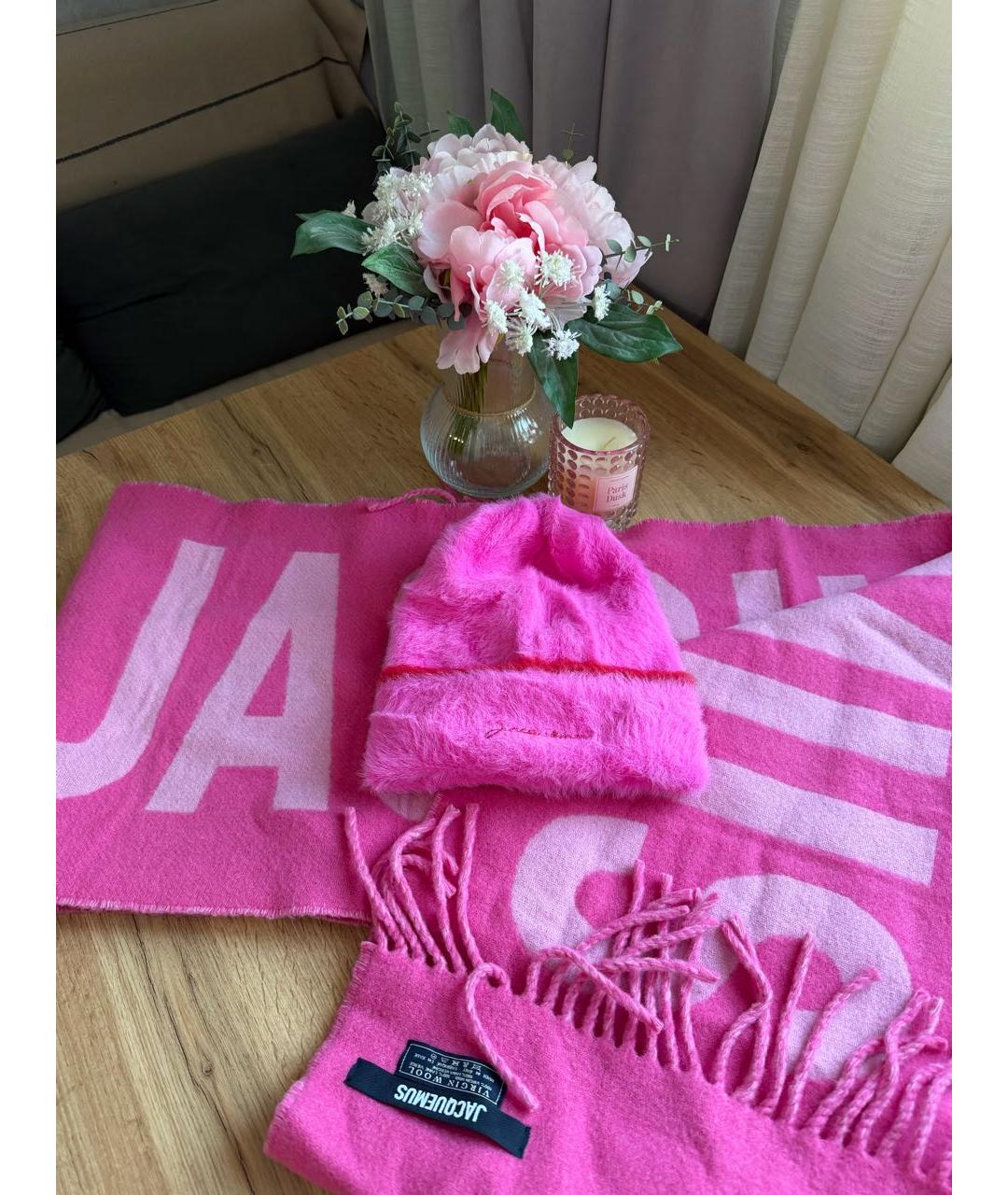 JACQUEMUS Розовая шапка, фото 4