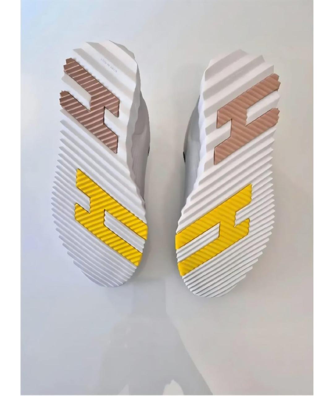 HERMES Серые кожаные кроссовки, фото 3