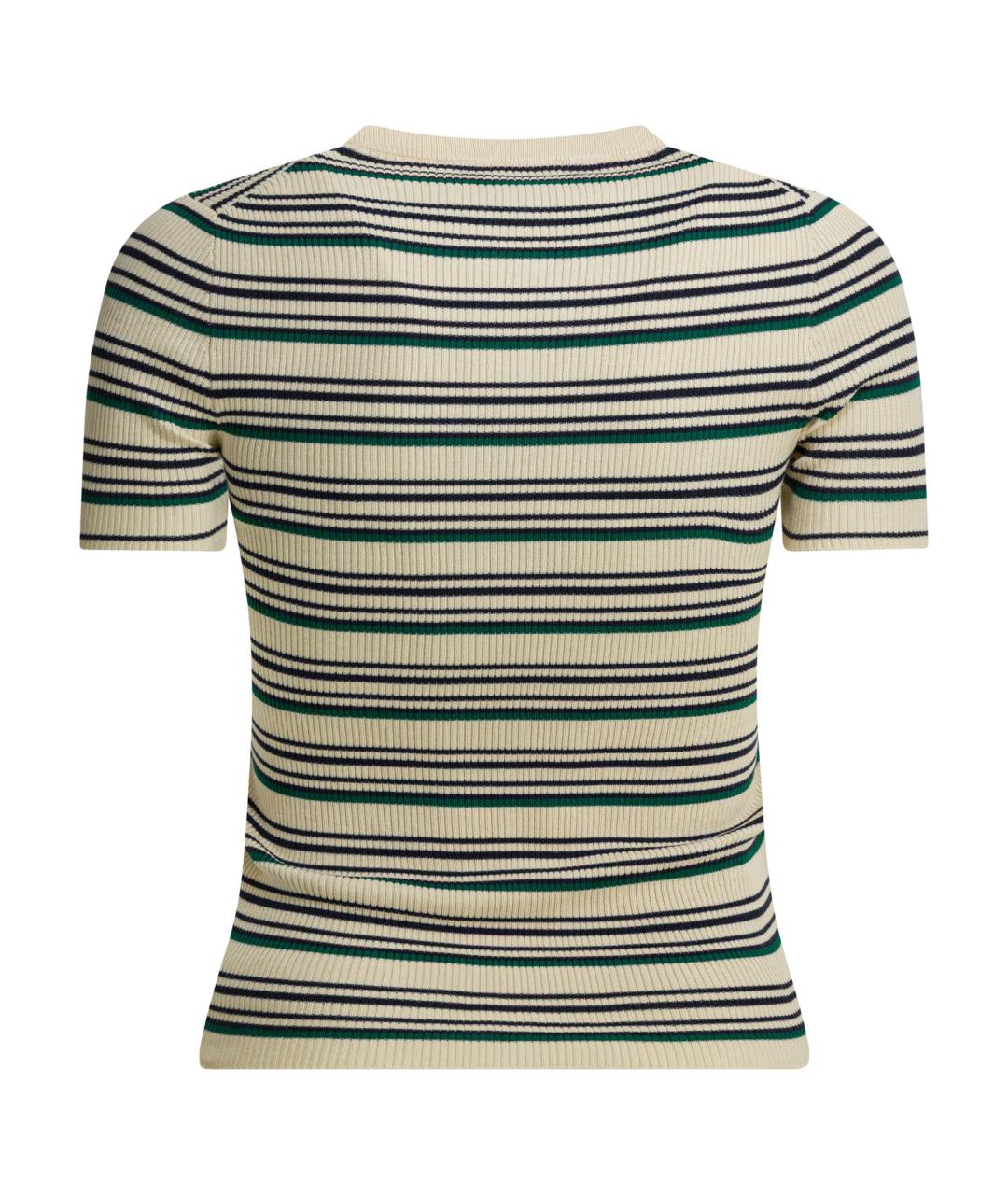 MIU MIU Бежевая хлопковая футболка, фото 2