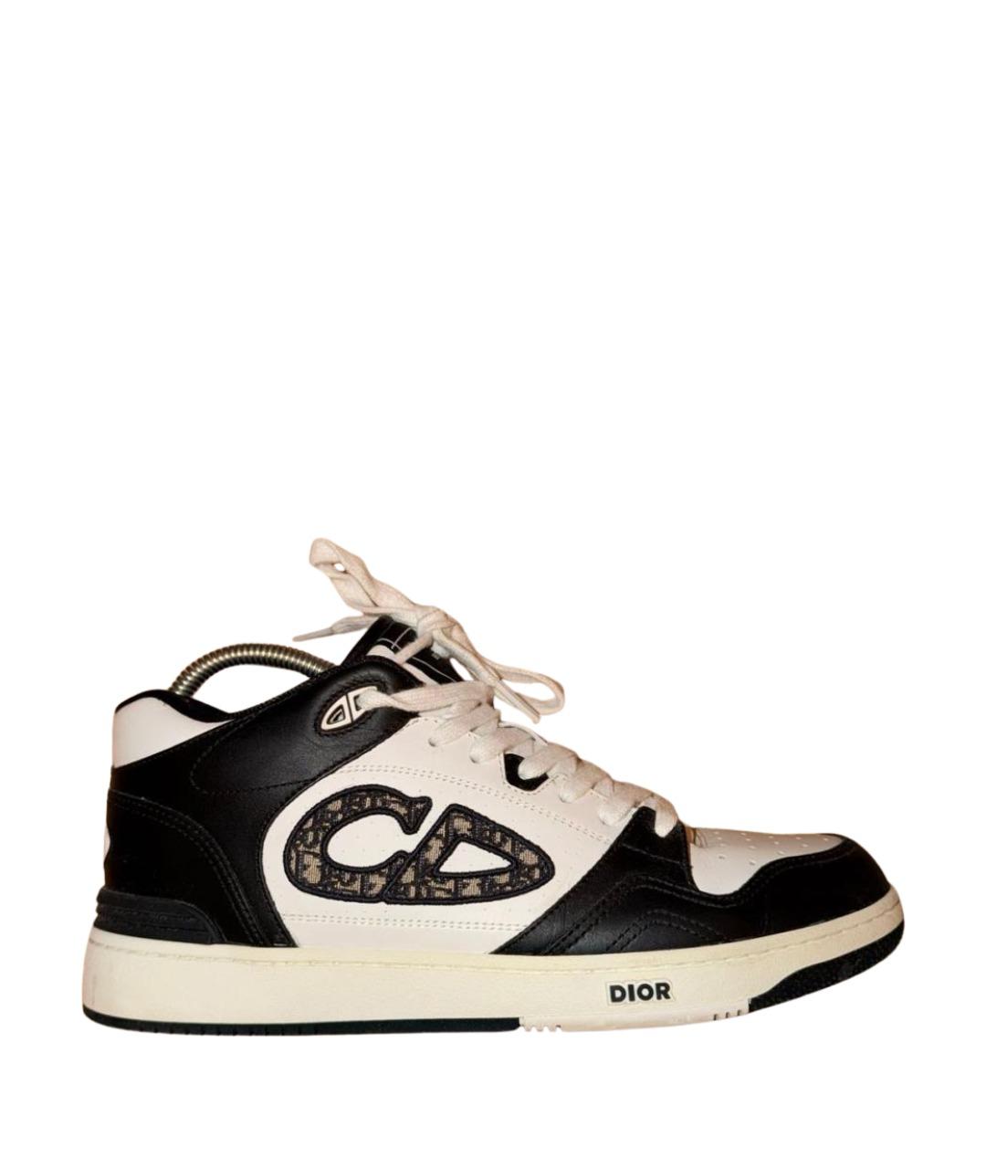 CHRISTIAN DIOR Белые кожаные высокие кроссовки / кеды, фото 1