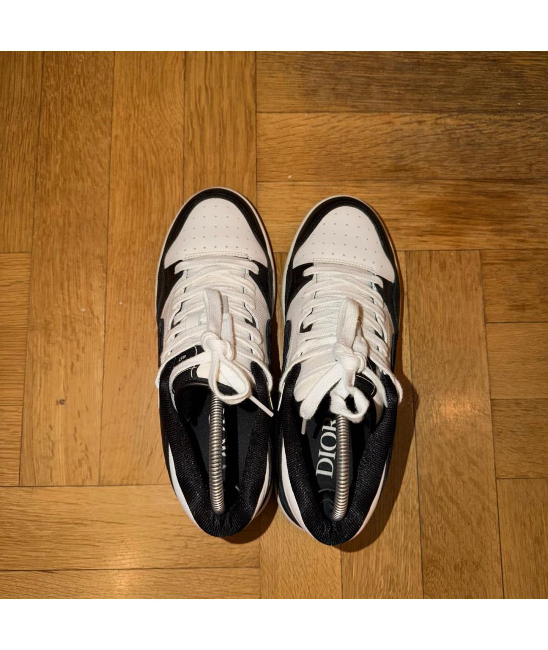 CHRISTIAN DIOR Белые кожаные высокие кроссовки / кеды, фото 3