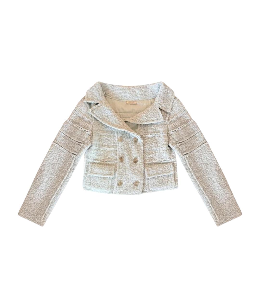 NINA RICCI Голубой шерстяной жакет/пиджак, фото 1