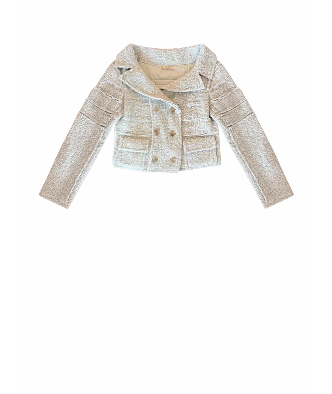 NINA RICCI Голубой шерстяной жакет/пиджак, фото 10