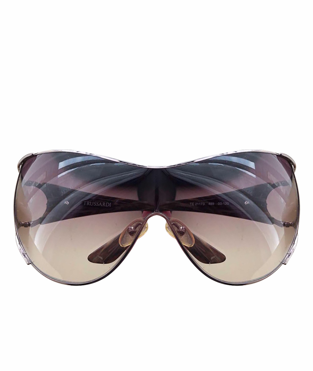 TRUSSARDI Коричневые металлические солнцезащитные очки, фото 1