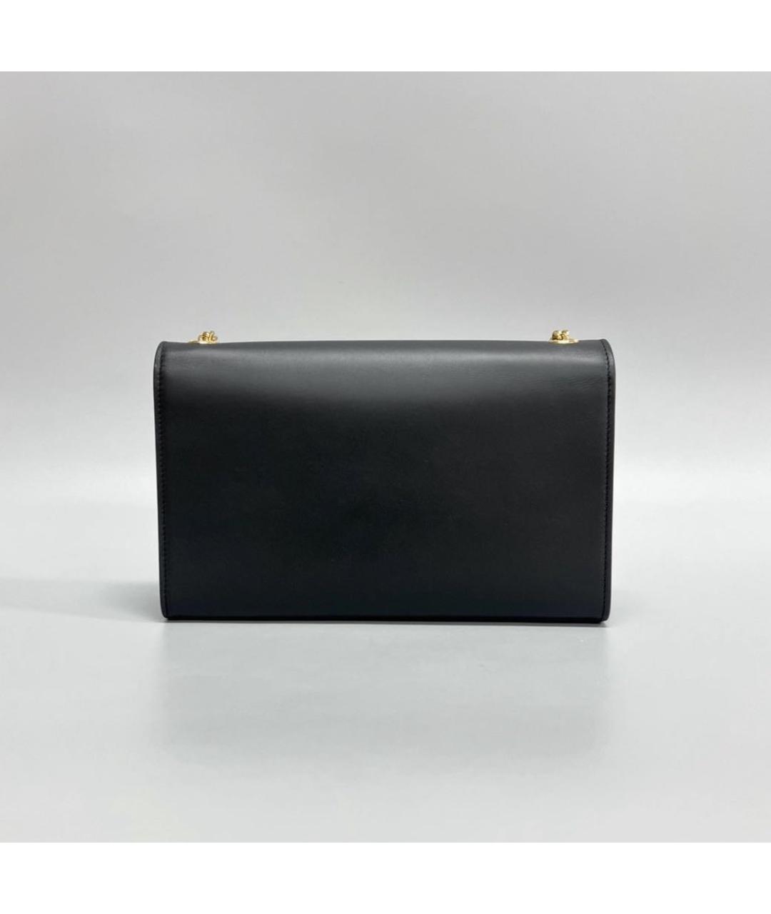 SAINT LAURENT Черная кожаная сумка через плечо, фото 2