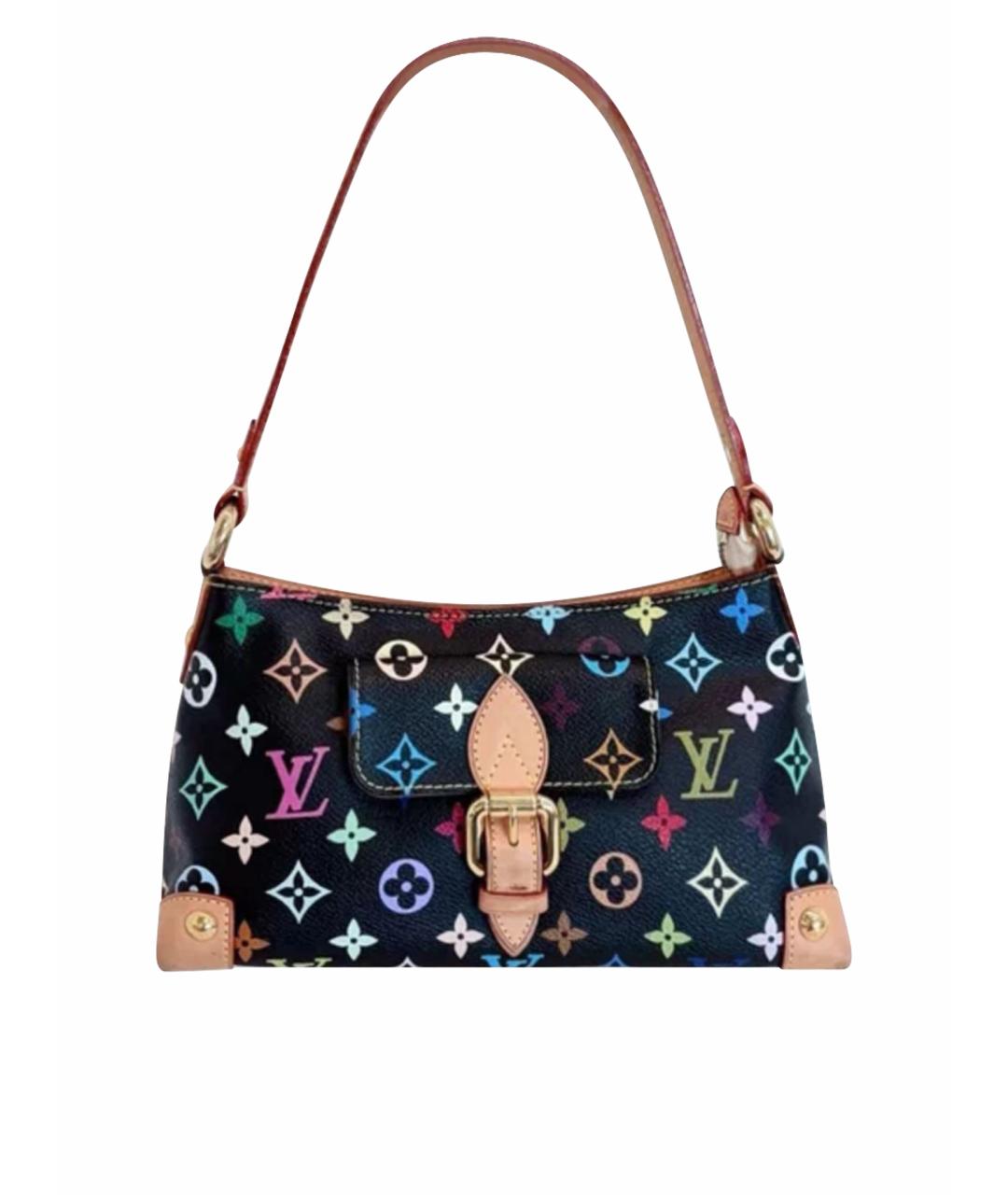 LOUIS VUITTON Черная кожаная сумка через плечо, фото 1