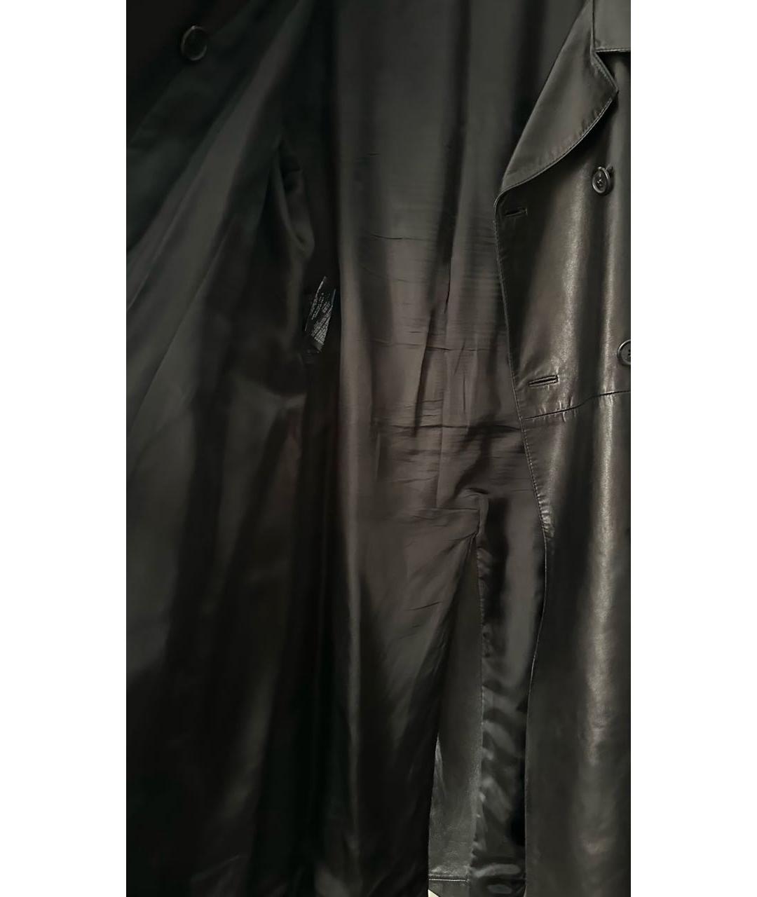 PRADA Черный кожаный тренч/плащ, фото 8