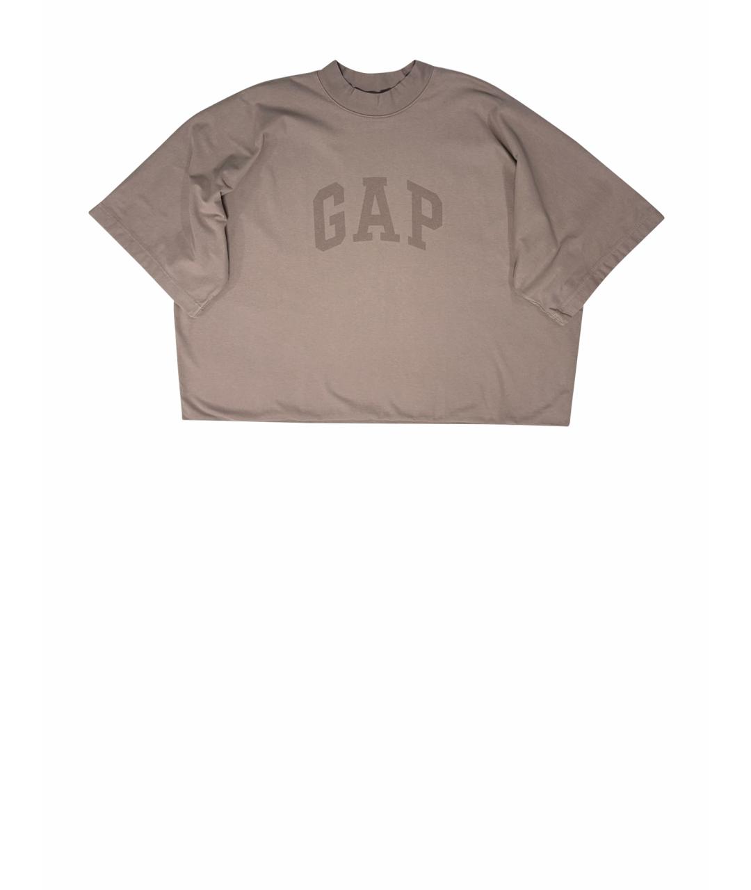 YEEZY Бежевая хлопковая футболка, фото 1