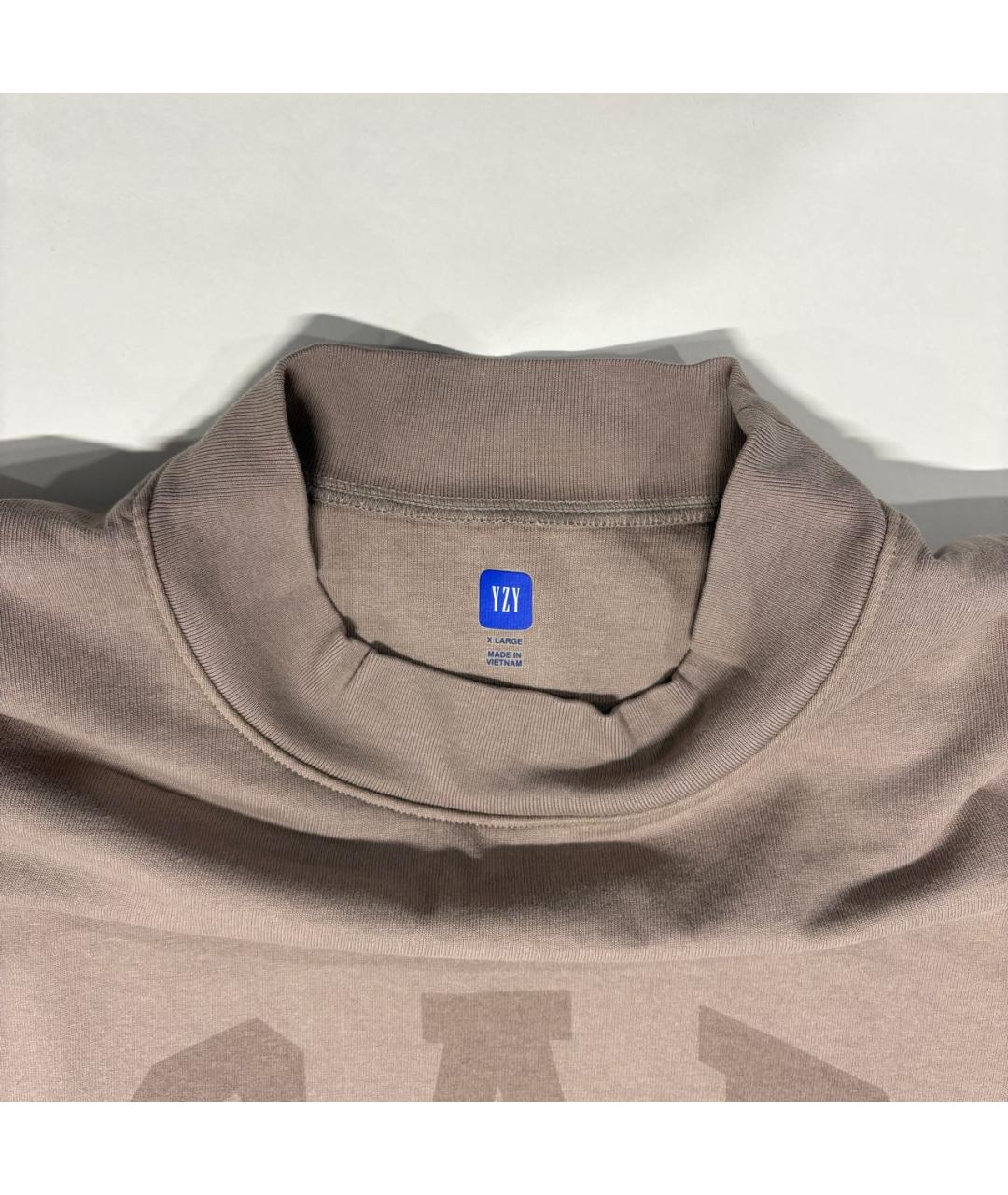 YEEZY Бежевая хлопковая футболка, фото 5
