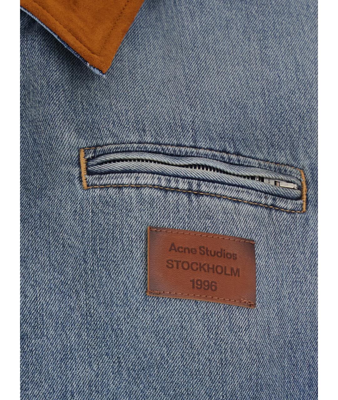 ACNE STUDIOS Голубая хлопковая куртка, фото 3