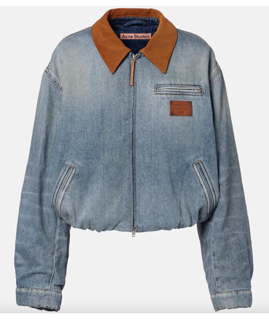 ACNE STUDIOS Голубая хлопковая куртка, фото 4