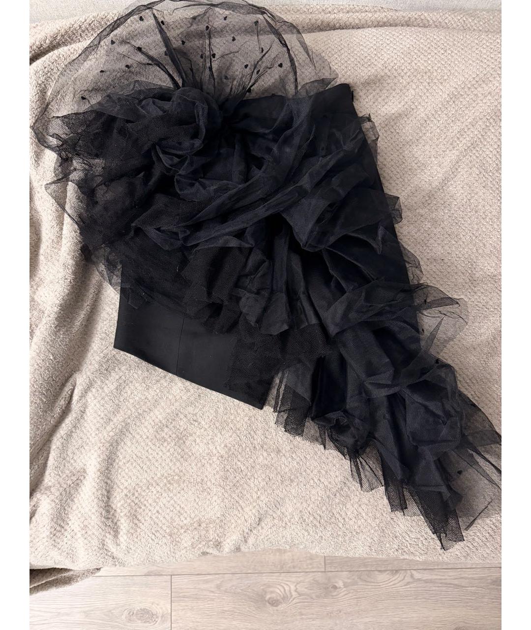 SAINT LAURENT Черная юбка мини, фото 3