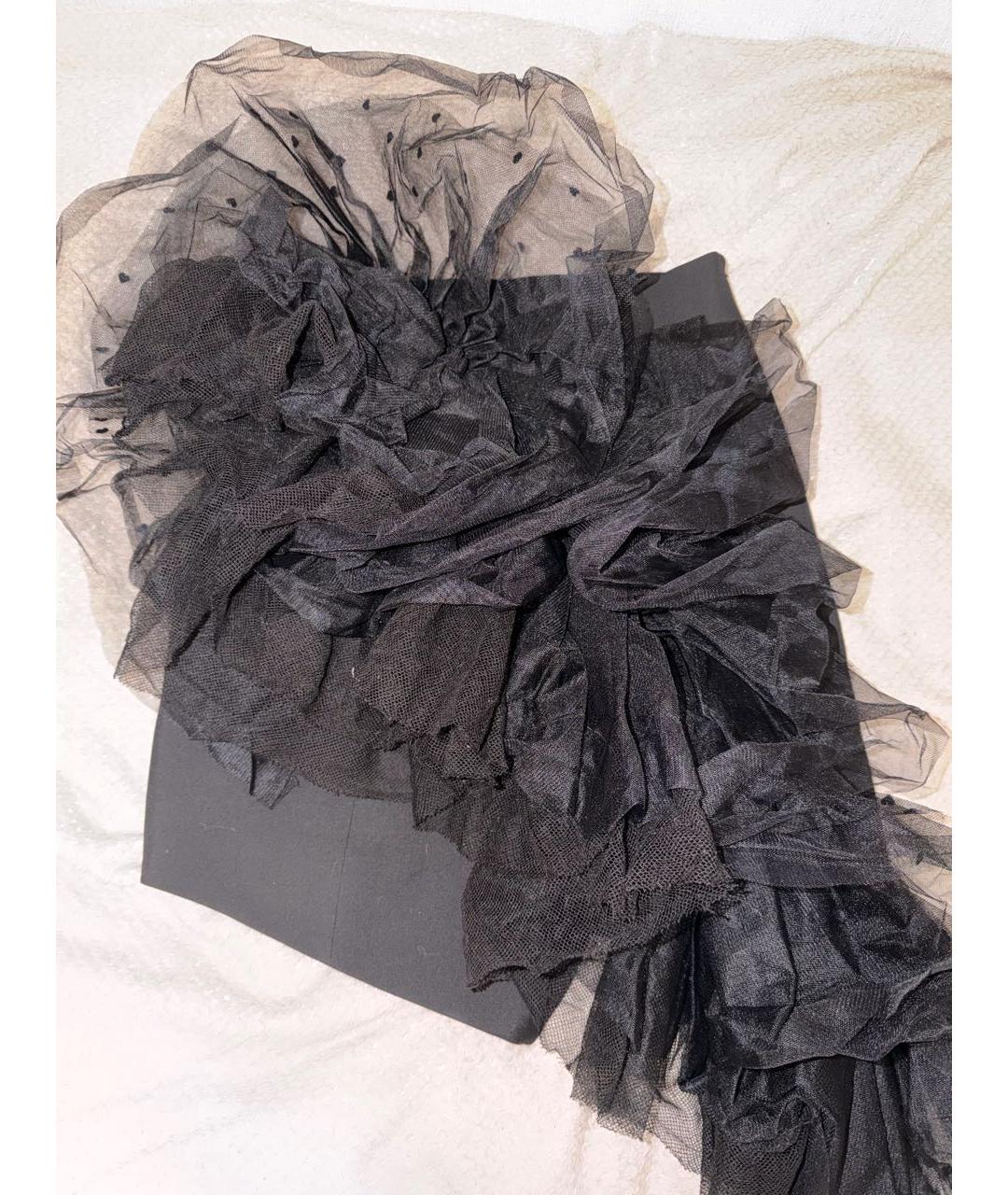 SAINT LAURENT Черная юбка мини, фото 5