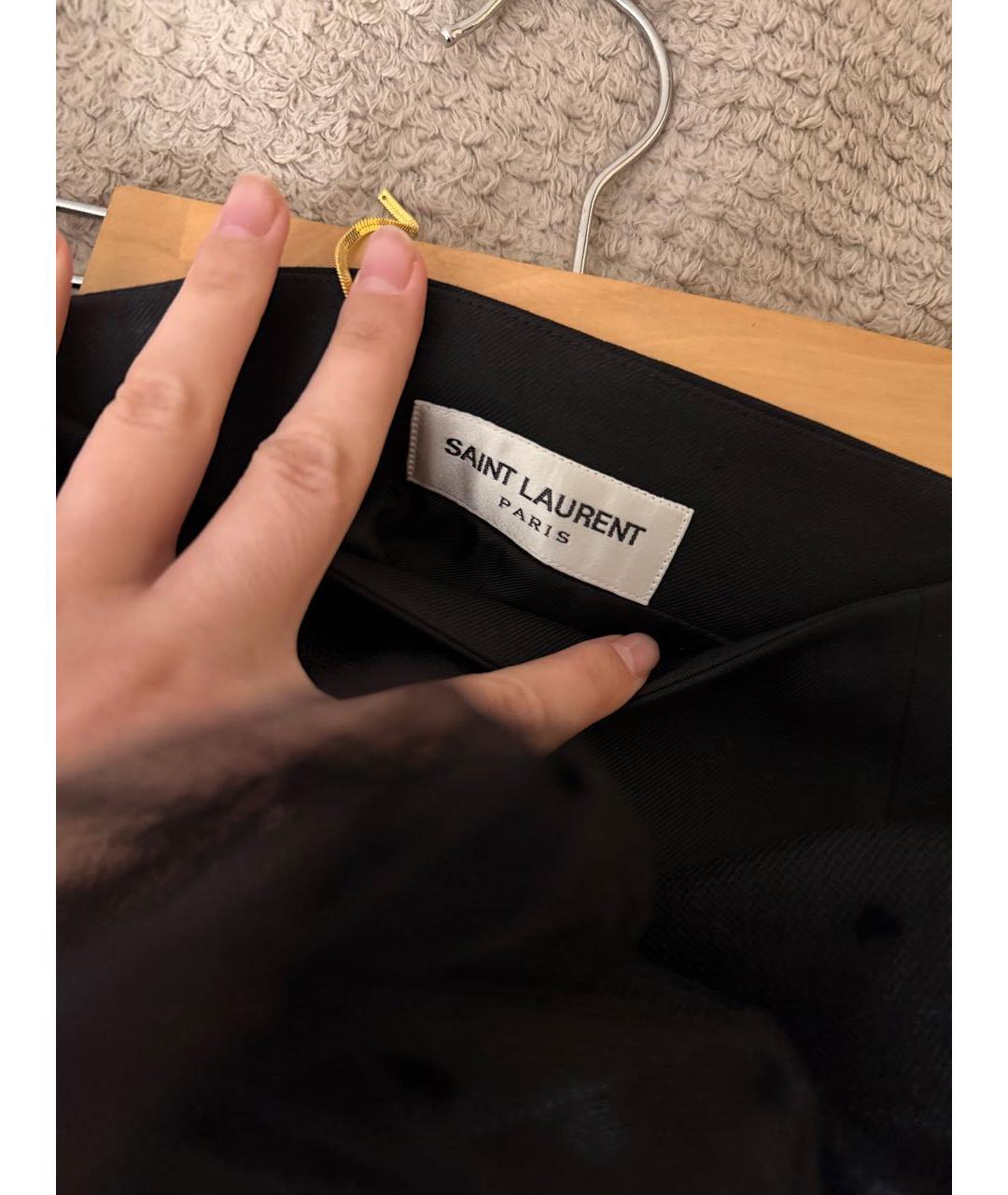 SAINT LAURENT Черная юбка мини, фото 4