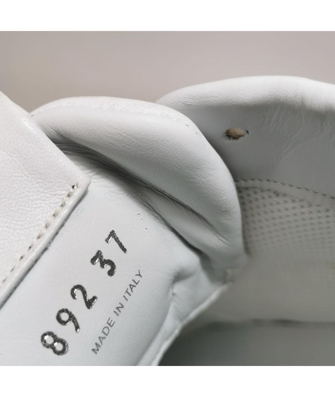 MIU MIU Белые кожаные кроссовки, фото 8