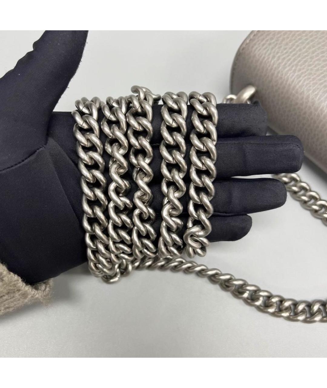 GUCCI Бежевая кожаная сумка через плечо, фото 4