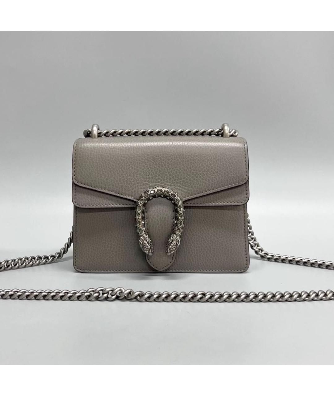 GUCCI Бежевая кожаная сумка через плечо, фото 7