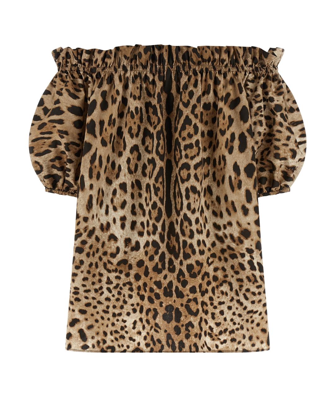 DOLCE&GABBANA Коричневая хлопковая блузы, фото 2