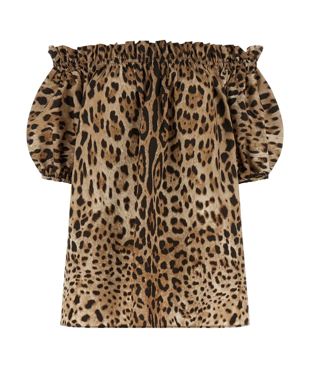 DOLCE&GABBANA Коричневая хлопковая блузы, фото 1